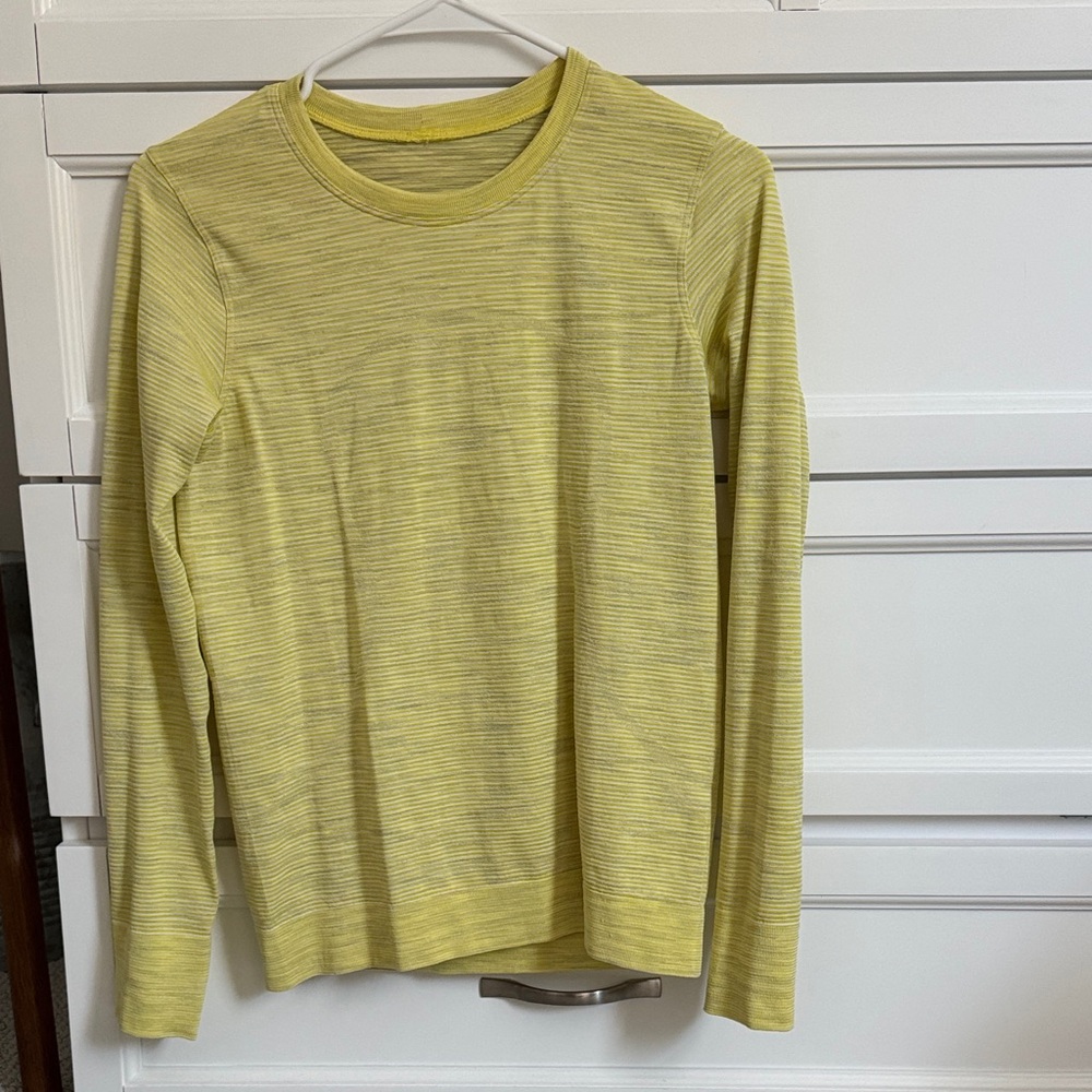 lululemon athletica Yellow Long Sleeve Tee